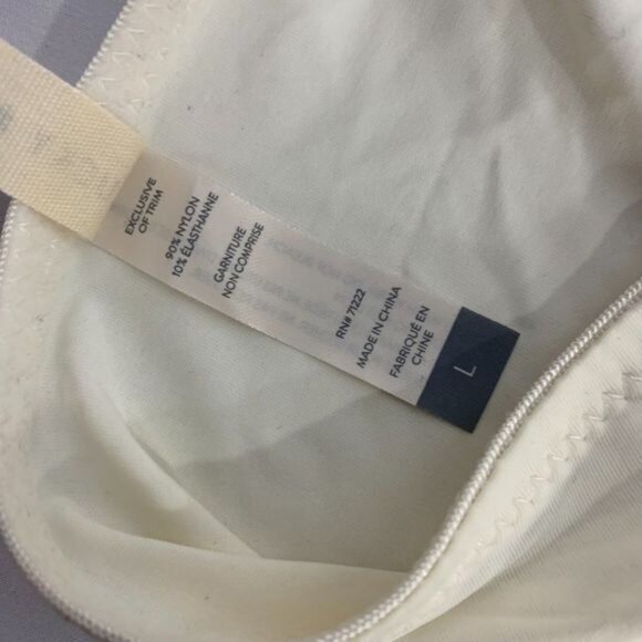Lucky Brand Womens Lace Bandeau Tube Top L Off-White Nylon/Spandex - Picture 5 of 7